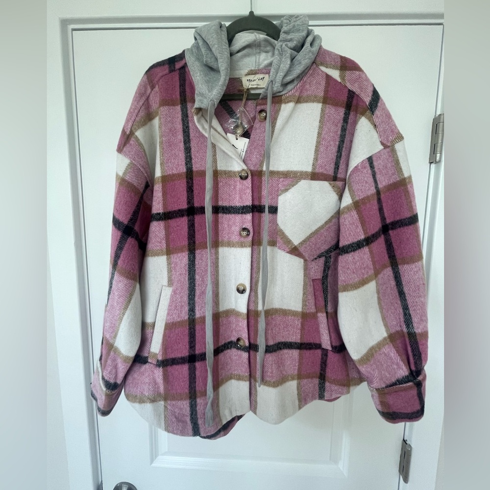 Pink Plaid Shacket